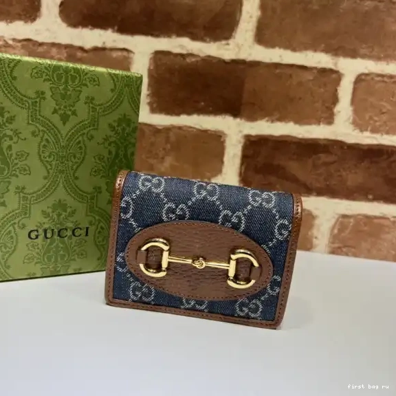 First bag ru card 1955 wallet Gucci Horsebit case 0526